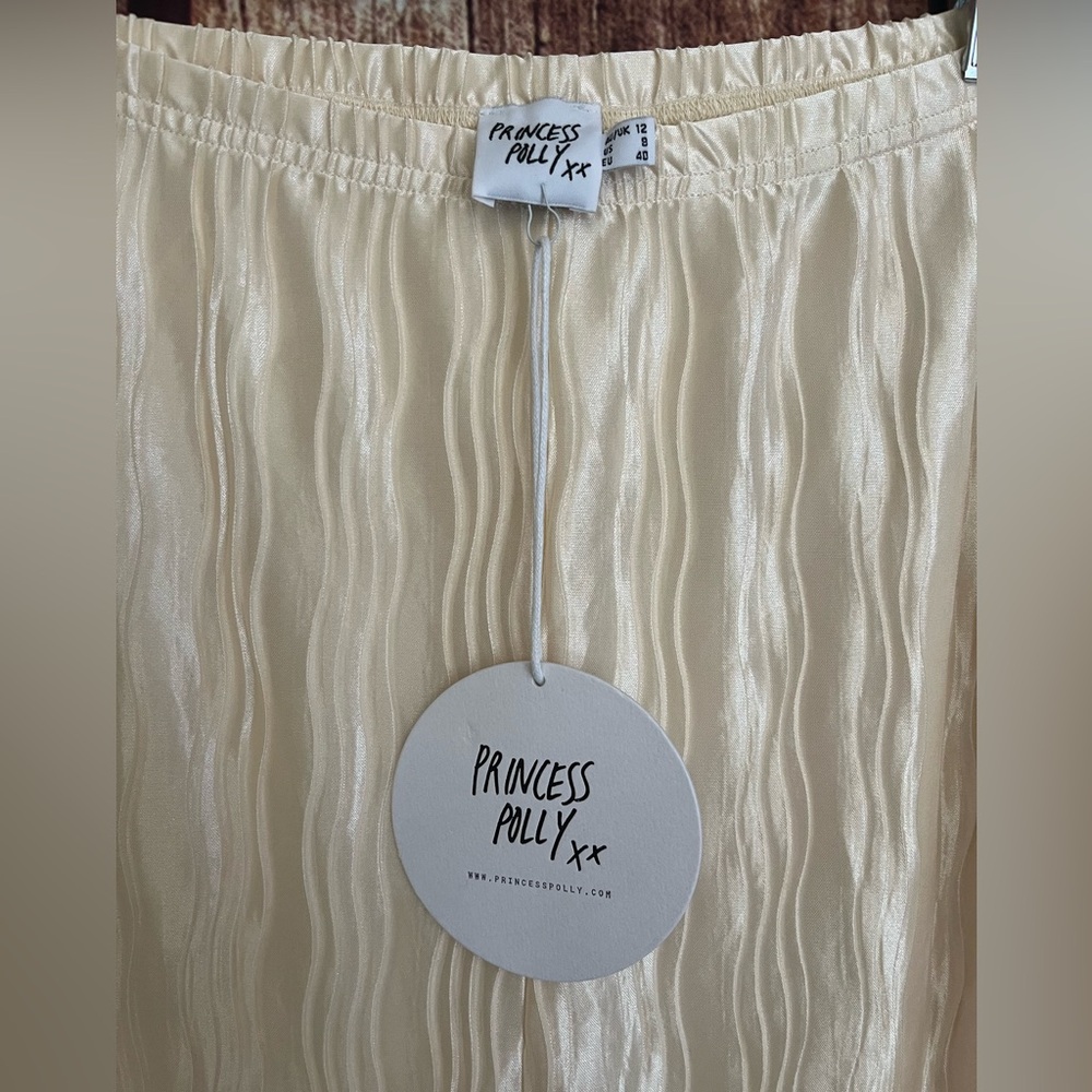 Princess Polly | NWT Naida Satin Flare Pants - Picture 4 of 5